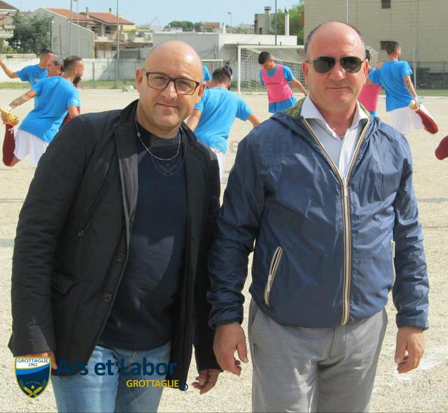 GROTTAGLIE. A sinistra il dirigente Piero Galeone, a destra il presidente Carmelo La Volpe